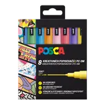 UNI PC-3M POSCA Sada Akrylových popisovačů 0,9-1,3 mm [8 ks] - mix třpytivých barev