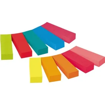 Samolepící bloček Post-it samolepící proužky 670-10AB žlutá, ultražlutá , pastelová růžová, neonově oranžová, ultrarůžová , neonově zelená