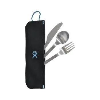 kempingový příbor Hydro Flask FLATWARE SET STAINLESS / POUCH RAIN 001 Black černá