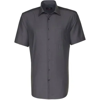 Pánská košile Seidensticker Pánská popelínová košile SN003001 Anthracite 39