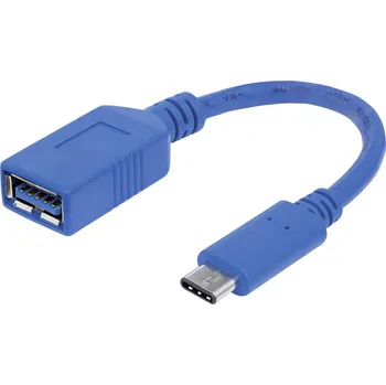 Elektrická zásuvka Manhattan USB 2.0, USB 3.0 adaptér [1x USB 3.2 gen. 1 zásuvka A - 1x USB-C® zástrčka] 353540 15.00 cm jednoduché stínění