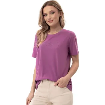 Dámské tričko Dámské triko s krátkým rukávem VOLCANO-MORE-402-VIOLET Fialová XL