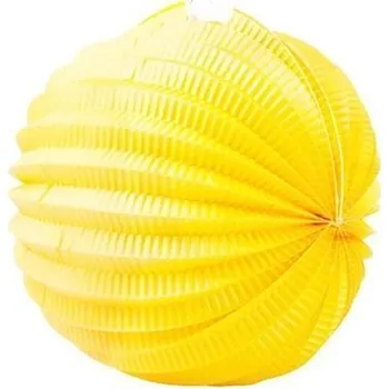 Party dekorace Papírový lampion, žlutá, kulatý, 22 cm, 1018014007-13