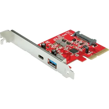 Síťová karta Roline 1 + 1 port karta PCI-Express USB 3.2 (Gen 2) , USB-C® PCIe x4