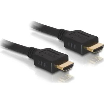 Video kabel Delock HDMI kabel Zástrčka HDMI-A 2 m černá 84407 kulatý, stíněný, pozlacené kontakty, kroucený HDMI kabel