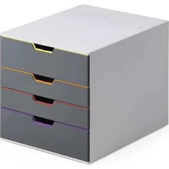 Elektrická zásuvka Durable VARICOLOR® 4 760427 box se zásuvkami šedá DIN A4, DIN C4 , Folio , Letter Počet zásuvek: 4