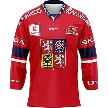 cyklistický dres CCM Reprezentační dres s reklamou červený, Senior, L