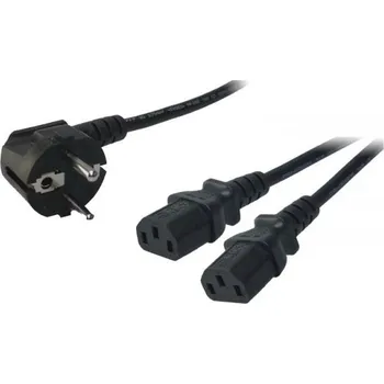 Kabel Logilink síťový kabel VDE IEC-C13 Y 1.5m 0°/90° CP101