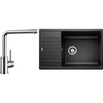 Granitový dřez Set RS Blanco Zia XL 6 S Compact + Blanco Mila (antracit + chrom)