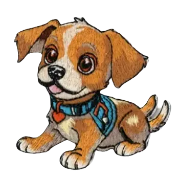 Nášivka Nažehlovací nášivka - štěně III (6,9 x 6,9 cm)