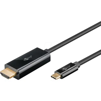 Video kabel GOOBAY Kabel HDMI vidlice,USB C vidlice PVC 3m černá