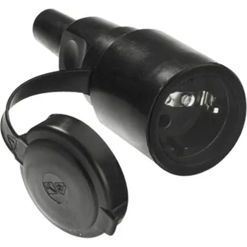 Elektrická zásuvka Bachmann 919.177 zásuvka guma, silikon 250 V černá IP44