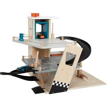 Dřevěná hračka Small Foot Dřevěné závodní parkoviště