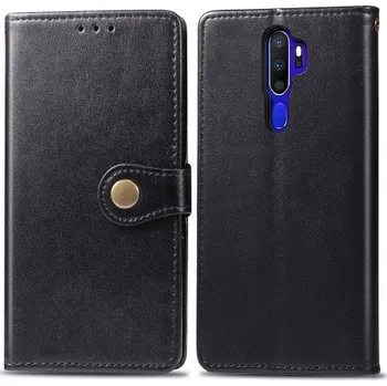 Pouzdro na tablet VSECHNONAMOBIL 22064 LEATHER BUCKLE Peňaženkový obal OPPO A5 2020 / OPPO A9 2020 černý