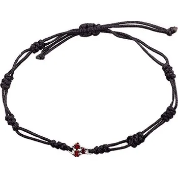 Náramek granát - náramek se šňůrkou (9202)