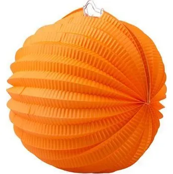 Papírový lampion, oranžová, kulatý, 22 cm, 1018014007-17