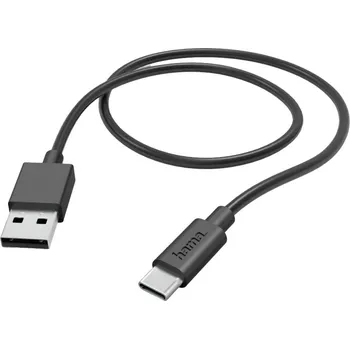 Mobilní telefon Hama Nabíjecí kabel USB USB 2.0 USB-A zástrčka, USB-C ® zástrčka 1.00 m černá 00201594