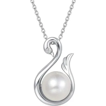Řetízek Olivie Stříbrný náhrdelník LABUTÍ PERLA 5597 Ag 925; ≤4,5 g.