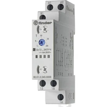 vypínač Finder 80.01.0.240.0000T 80.01.0.240.0000T multifunkční časový spínač, 0.1 - 86400 s, 16 A, 1 ks