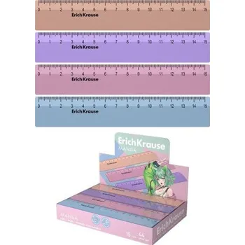 pravítka Plastové pravítko ErichKrause Manga - 15 cm, mix motivů