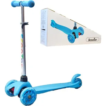 Koloběžka Dětská tříkolová koloběžka SPORT svítící - modrá