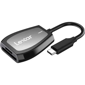 Čtečka paměťových karet Lexar čtečka karet SD & microSD, UHS-II Dual-Slot Reader (USB-C) LRW470U-RNHNG