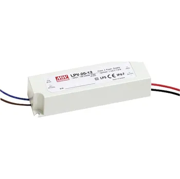 Elektronická součástka MEAN WELL LPV-20-24 napájecí zdroj pro LED konstantní napětí 20 W 0 - 0.84 A 24 V/DC bez možnosti stmívání, ochrana prot