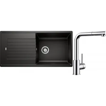 Granitový dřez Set RS Blanco Zia XL 6 S + Blanco Mila-S (antracit + chrom)