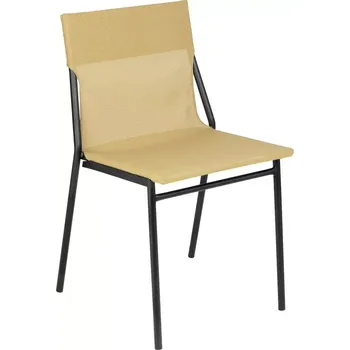 Profi venkovní židle bez područek HORIZON 8 ks černý rám BatylineDUO žlutá Safran
