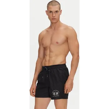 Pánské plavky La Martina Plavecké šortky Clint MAM001 PL115 Černá Regular Fit M