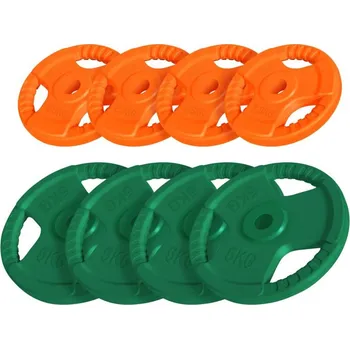 Gorilla Sports Sada zátěžových desek, 4 x 2,5 kg + 4 x 5 kg