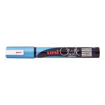 UNI PWE-5M Chalk Marker Křídový popisovač 1,8-2,5 mm - metalicky modrý
