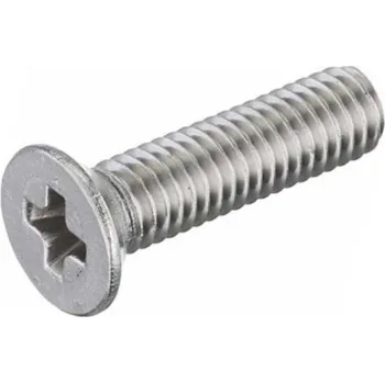 Šroub Šroub metrický M 6 x 16 mm, se zapuštěnou hlavou PH Phillips, DIN 965, ocel 4.8, zinek bílý, (100ks)