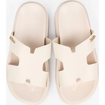 Dámské žabky Seastar Jedinečné světle béžové dámské nazouváky na platformě 37