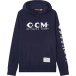 CCM Mikina 125 Years Pullover Hoodie SR Senior, M, tmavě modrá + DÁREK + Doprava ZDARMA