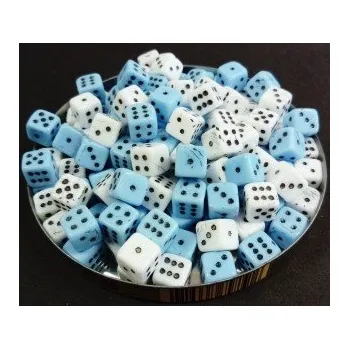 Hrací kostka korálky skleněné - kostky s puntíky, 9x9x9mm