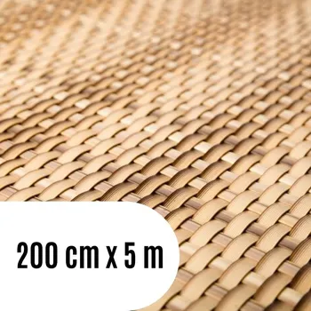 Příslušenství pro plot Progresja Zástěna na balkon ratanová, výška 200 cm - balení 5 m, barva žíhaná přírodní/hnědá RD08