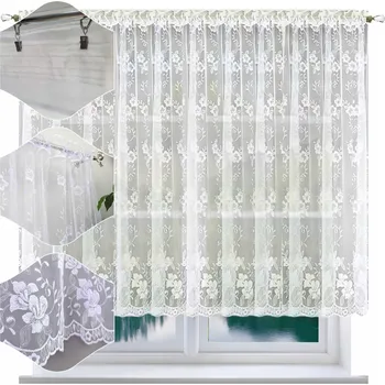 Záclona Hotová záclona z markýzy 160x300 záclony s květinami záclona markýza květiny