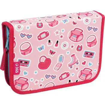 Penál Školní penál jednopatrový Pinky