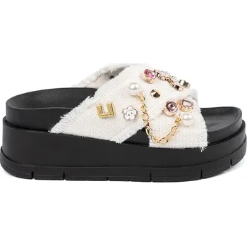 Dámské žabky Seastar Trendy dámské nazouváky bílá a černé na platformě 37