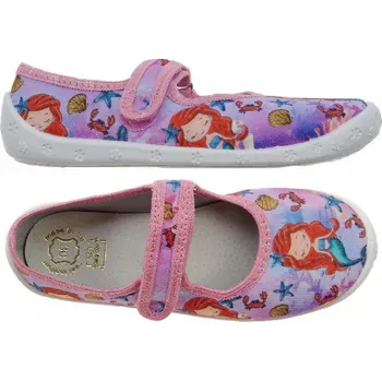 Dívčí obuv Papuče MOŘSKÁ PANNA se na suchý zip a koženou vložkou RAWEKS D37 29