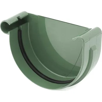 okap BRYZA PVC koncovka žlabu levá 75 mm zelená (RAL 6020)