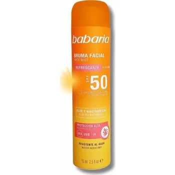 Přípravek na opalování Ochranný opalovací sprej na obličej Babaria Voděodolný (75 ml)