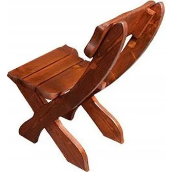 Zahradní židle DREWMAX dřevěná hnědá