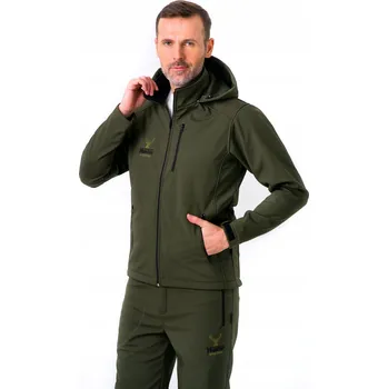 Pánská softshellová bunda Windrose pánská softshellová bunda s kapucí ZELEŇ velikost M