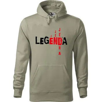 Pánská mikina Pánská mikina s potiskem Jedna legenda Velikost (muž): S, Vyberte barvu: Světlá khaki