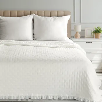 Přehoz na lůžko PŘEHOZ NA POSTEL LIBI3 200X220 CM KRÉMOVÝ