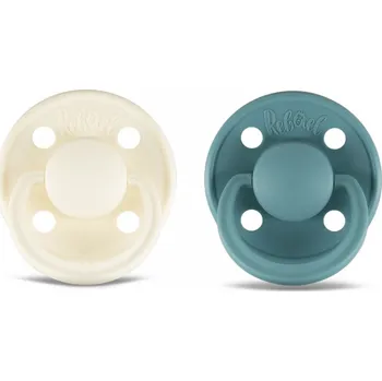 dudlíky Dudlíky Rebael z přírodního kaučuku 2 ks - Champagne/Powder 0-6 měsíců (velikost 1)