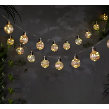 Venkovní osvětlení BAUHAUS SHINE LED světelný řetěz, 4,8 m, teplá bílá&nbsp;GLE789546