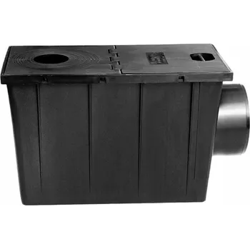 okap Aqbau silný boční lapač nečistot do okapového svodu, černý - Odvod vody z okapu